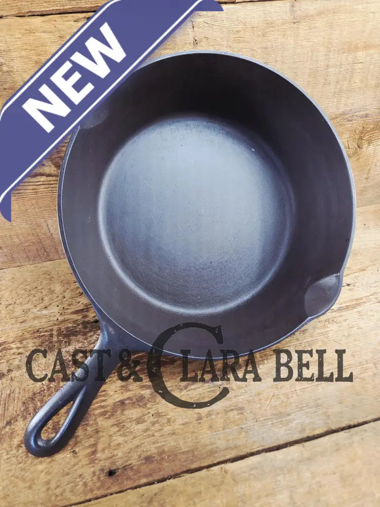 Tough one to find! 1910’s Early Griswold No. 8 Cast Iron (#732) ’Deep Skillet’ with Large Slant Logo and ERIE.