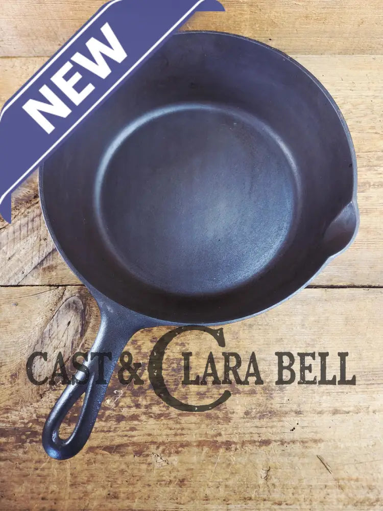 Tough one to find! 1910’s Early Griswold No. 8 Cast Iron (#732) ’Deep Skillet’ with Large Slant Logo and ERIE.