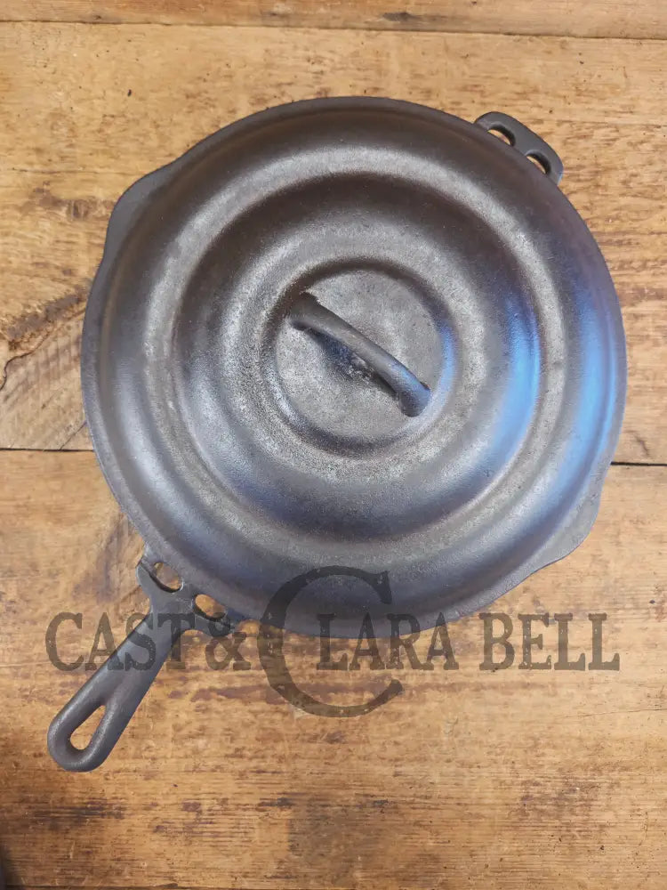 TOUGH one to find! Missouri made Crescent Foundry ’Ozark’ #8 Cast Iron Deep Broiler! - Skillet