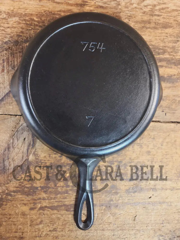 Tougher to find! 1930’s era Griswold #7 Cast Iron Skillet with Heat Ring 754. Similar to the Victor design. Great pan!