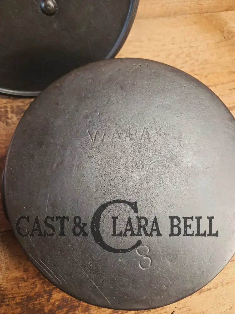 Tougher to find! Gorgeous early 1900’s Wapak #8 Stright Logo Cast Iron Dutch Oven. Fully restored and ready to use.