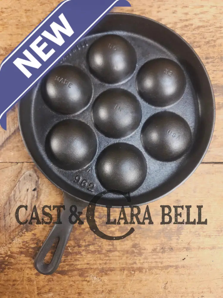Trending! Beautiful Griswold No. 32 Cast Iron Aebleskiver 962. Awesome poached eggs! Skillet