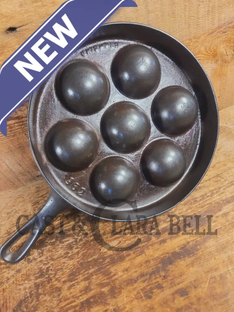 Trending! Beautiful Griswold No. 32 Cast Iron Aebleskiver 962. Awesome poached eggs! - Skillet