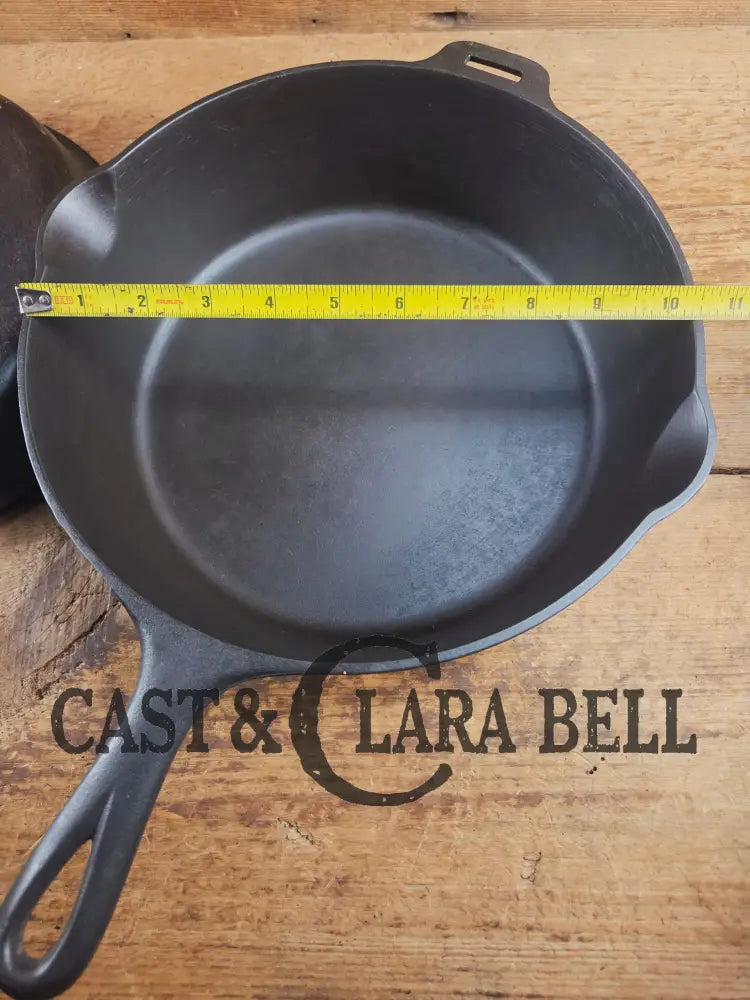 TWO Skillets! Beautiful Griswold No. 80 Combo Cooker Large Block Logo 1102 & 1103. Amazing for bread frying chicken and