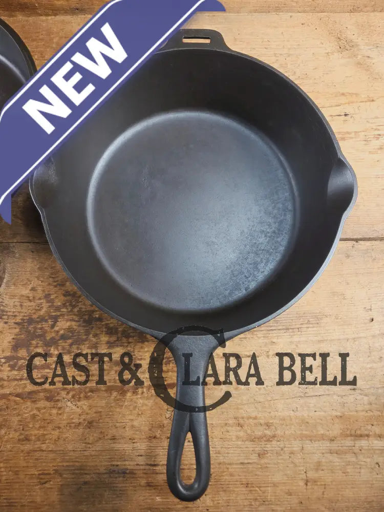 TWO Skillets! Beautiful Griswold No. 80 Combo Cooker Large Block Logo 1102 & 1103. Amazing for bread frying chicken and