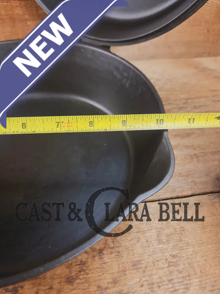 TWO Skillets! Beautiful Griswold No. 80 Combo Cooker Large Block Logo 1102 & 1103. Amazing for bread frying chicken and