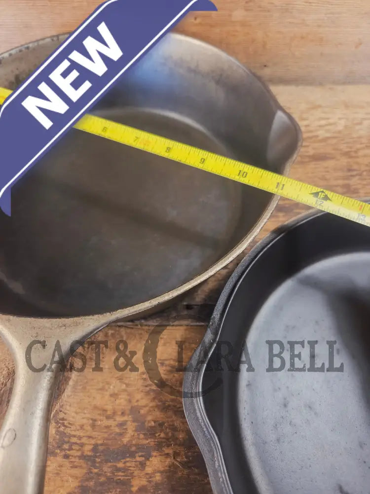TWO skillets in one! 1920’s Era Wagner Combo Cooker 1401/1401. Nickel Outside Black Iron Inside - Skillet