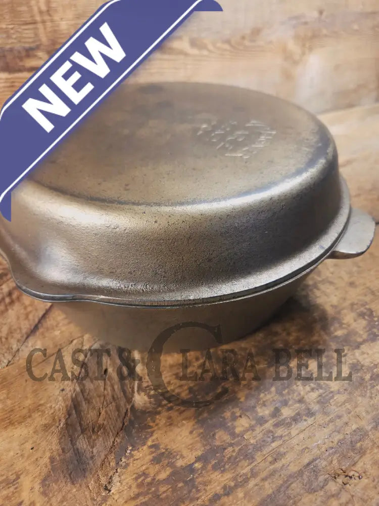 TWO skillets in one! 1920’s Era Wagner Combo Cooker 1401/1401. Nickel Outside Black Iron Inside - Skillet