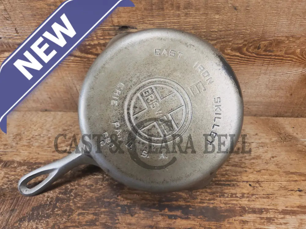Unique! 1930’s Griswold #6 Duo-Chrome Skillet with Large Block Logo and Smooth Bottom 699 C - Skillet