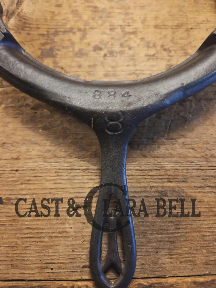 Unique! Early 1900βs Griswold New American Style No. 8 Cast Iron Waffle Iron Low Base 884 Patent 1901. 976/977 paddles