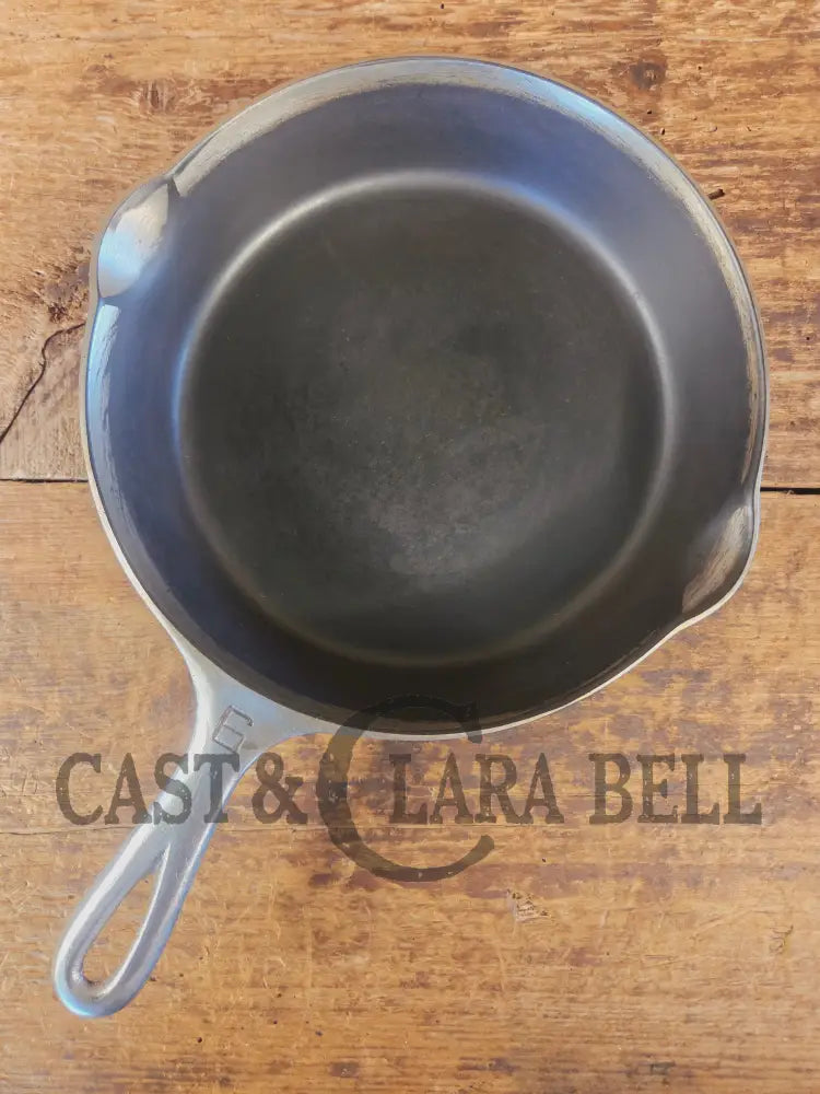 Unique! 1930’s Griswold #6 Duo-Chrome Skillet with Large Block Logo and Smooth Bottom 699 - Skillet