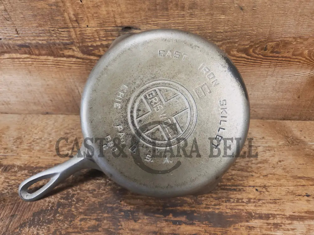 Unique! 1930βs Griswold #6 Duo-Chrome Skillet with Large Block Logo and Smooth Bottom 699 C - Skillet