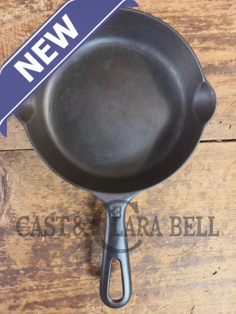 UNIQUE! Griswold No. 3 Skillet with MEDIUM Block Logo AND Groove Handle! Erie PA 709 - Skillet