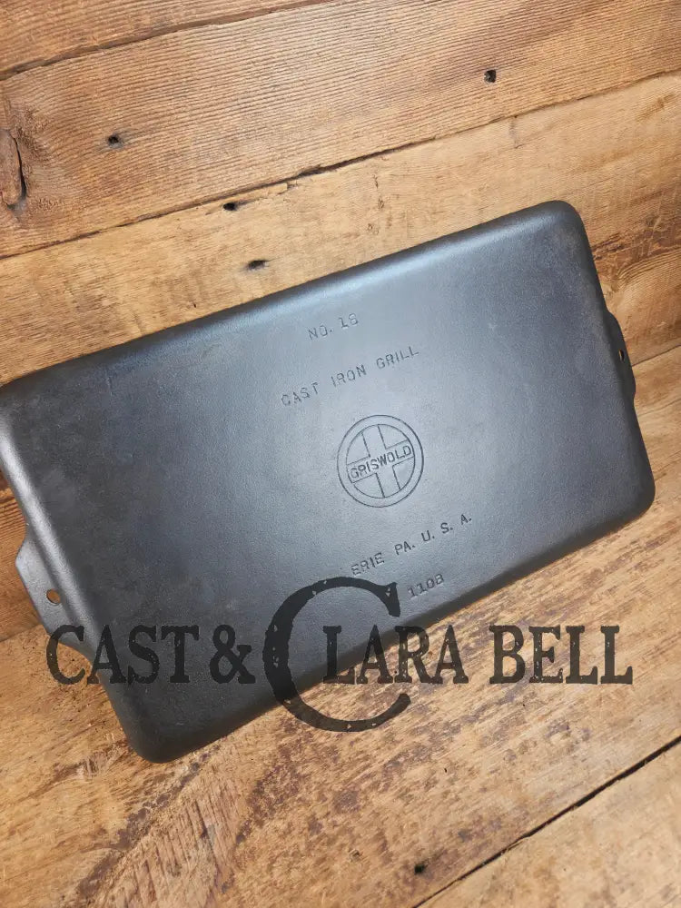 Uniquely Griswold one of our all time favorites. THE hard to find Griswold ’Cookie Sheet’ Grill Pan. P/n 1108 Griddle