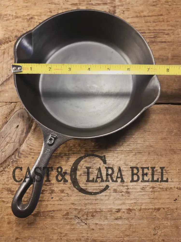 Unknown Foundry! #5 ’P Pan’ Lodge Style Skillet with Heat Ring. Skillet