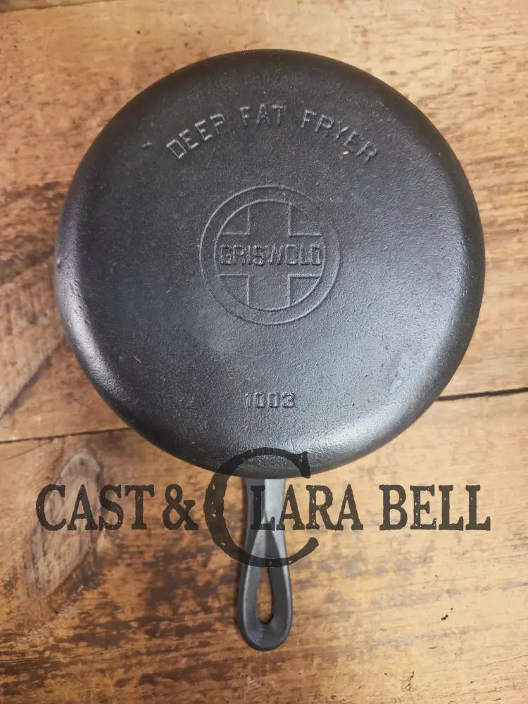 Very 1930βs HTF Griswold Deep Fat Fryer 1003. Restored and Ready To Use! Soups Stews and Deep frying Skillet