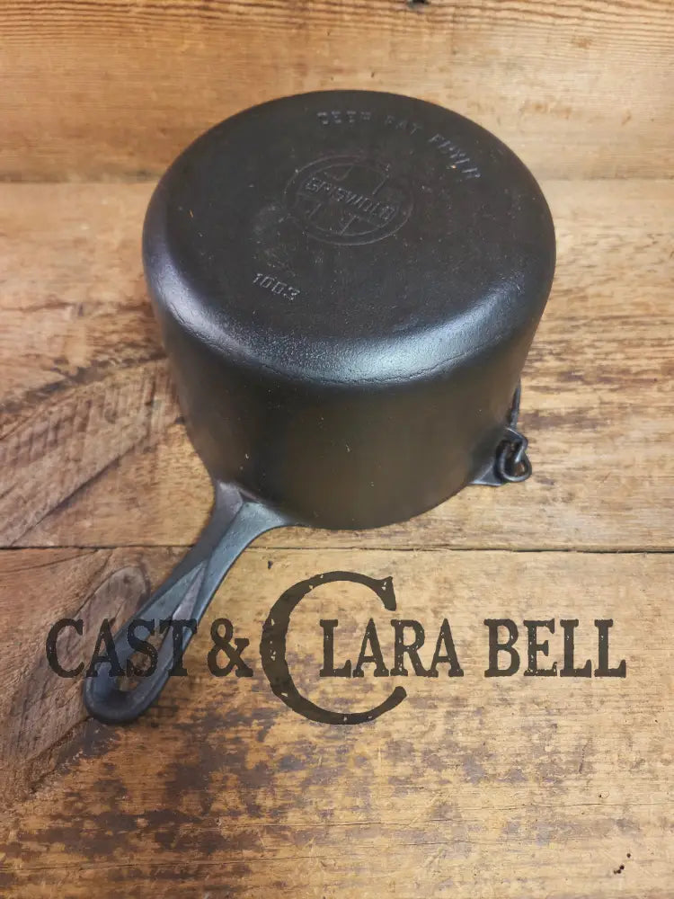 Very 1930βs HTF Griswold Deep Fat Fryer 1003. Restored and Ready To Use! Soups Stews and Deep frying Skillet