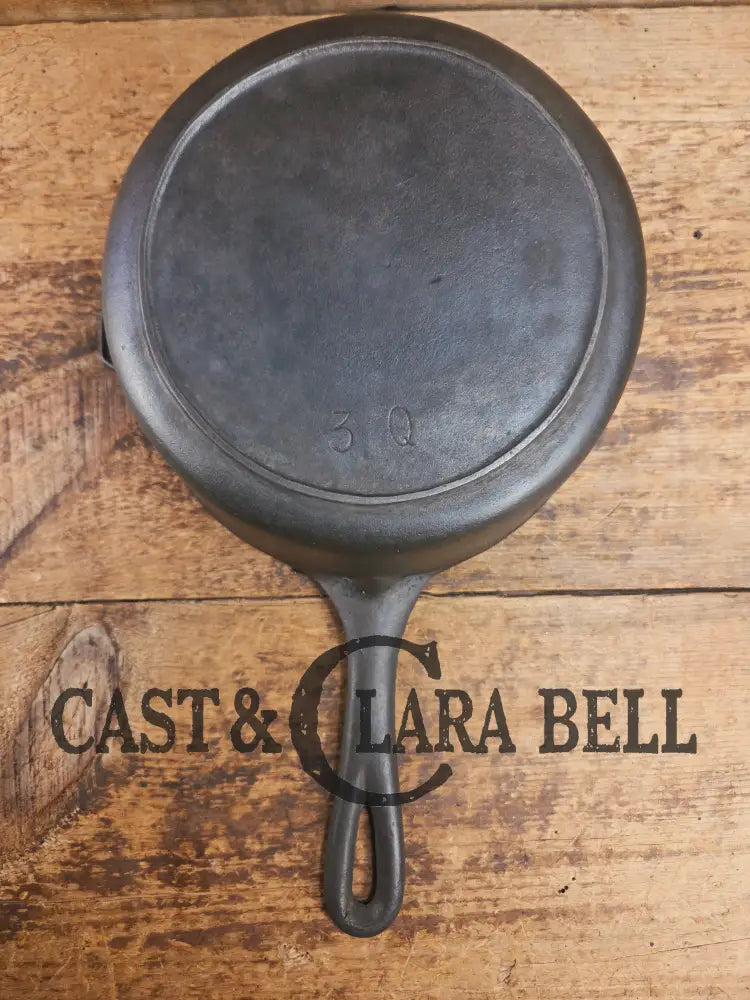 Very cool #3 Birmingham Stove & Range 3 quart sauce pot. Perfect bean pot for your grill! Dutch Ovens Trivets & Kettles