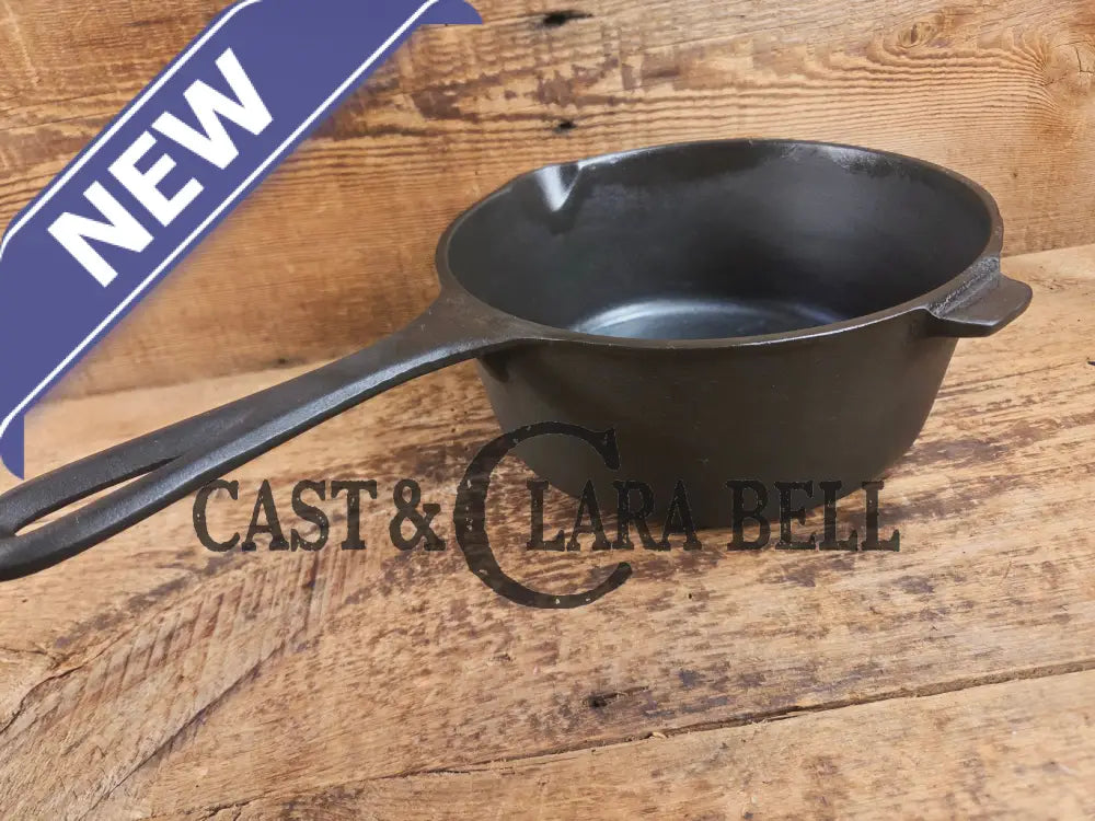 Very cool #3 Birmingham Stove & Range 3 quart sauce pot. Perfect bean pot for your grill! Dutch Ovens Trivets & Kettles
