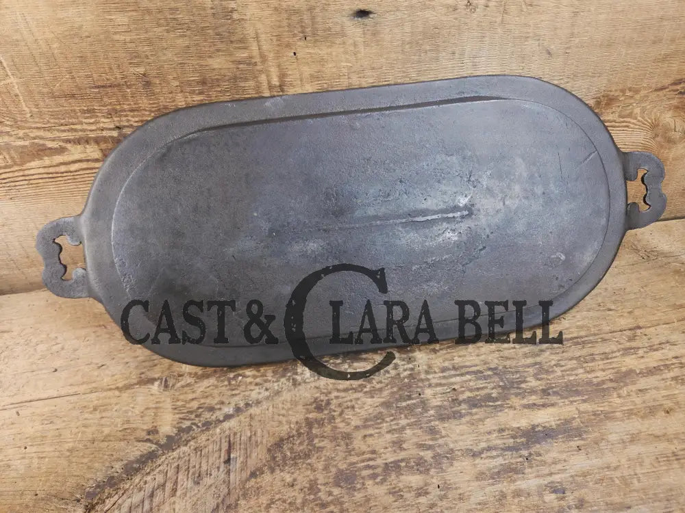 Very cool! Late 1800βs Antique Gate-marked #8 Cast Iron Griddle/Sad Iron Heater. Ornate fancy handles awesome for