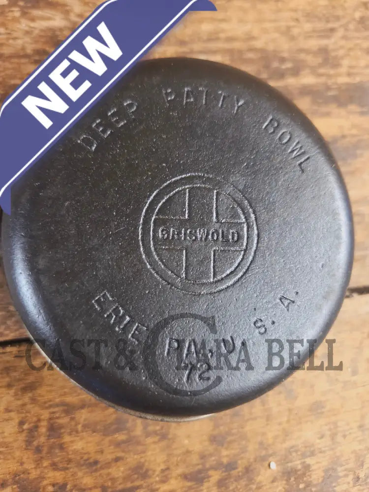 Very cool mini cast piece. 1940βs Griswold Cast Iron Patty Bowl with bailed handle. Great utility piece! - Dutch Ovens