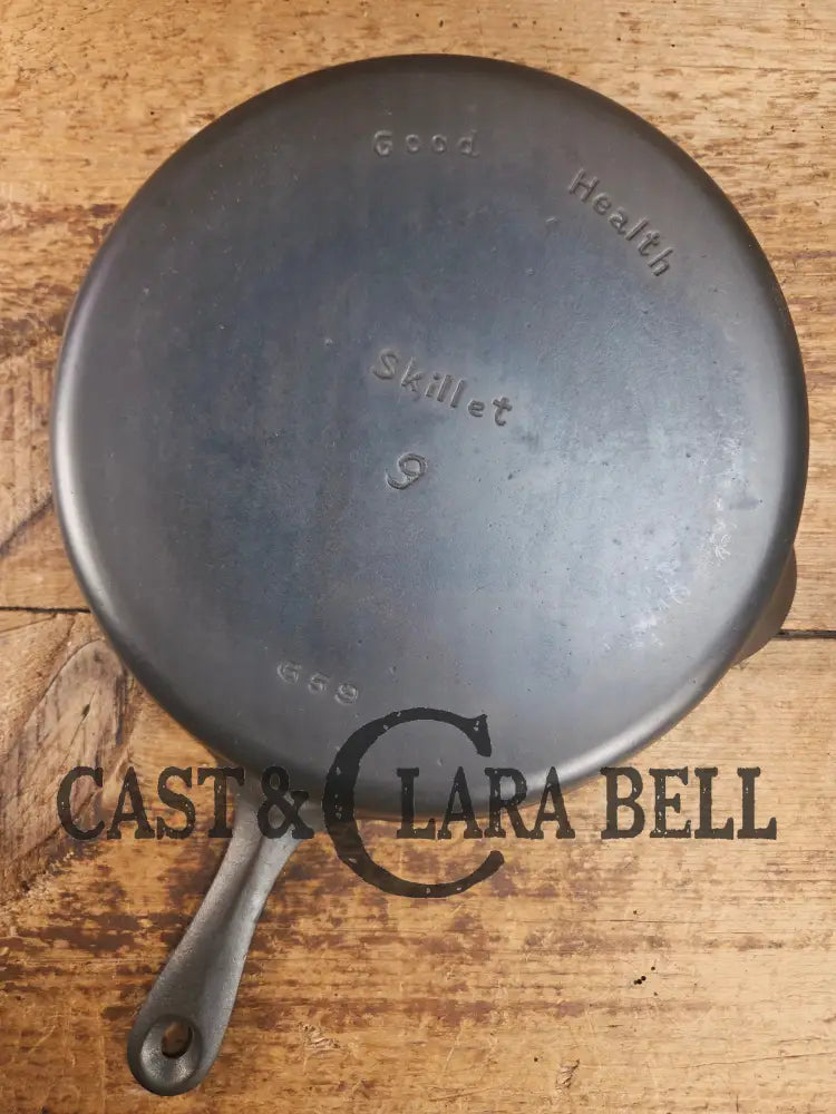 Very cool skillet. Griswoldβs Good Health #9 Cast Iron Skillet 659. Classic Department store piece! Skillet