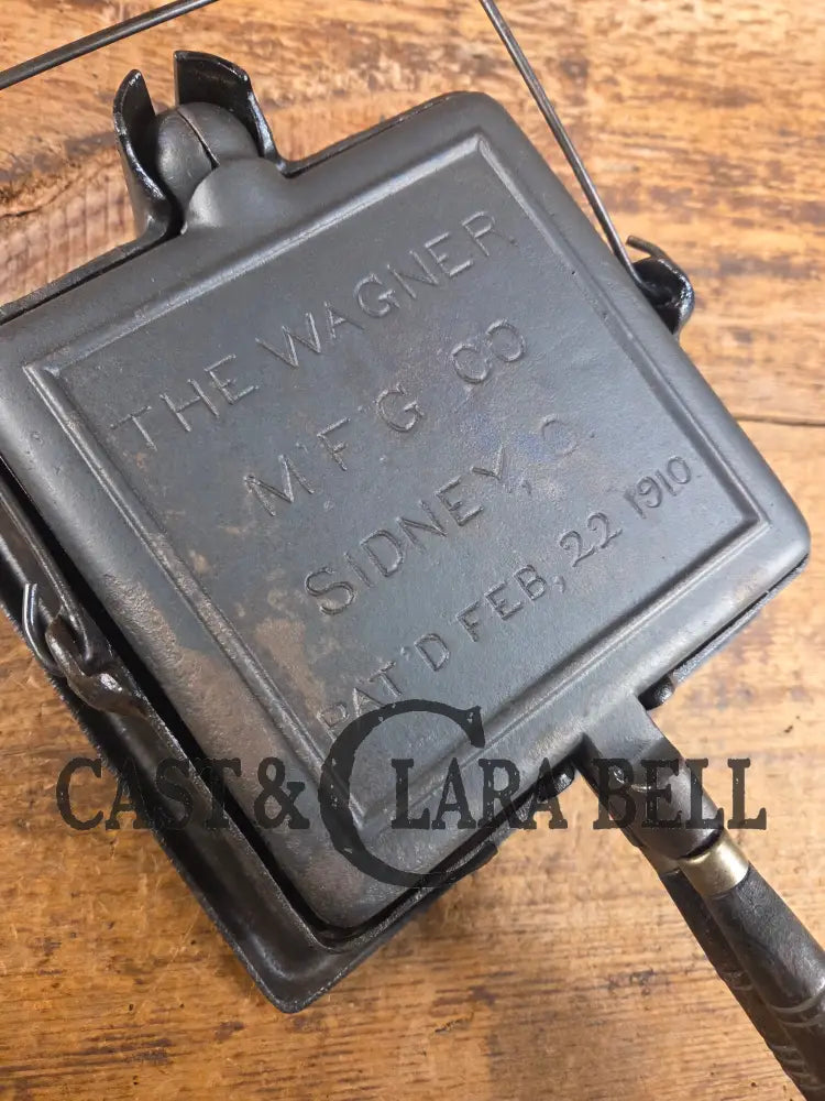 VERY early 1910’s Wagner Square Waffle Iron with Tall Base. Hard to find! Ready to make crispy waffles Waffle Iron