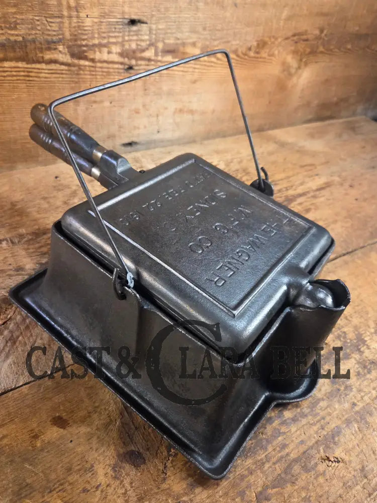 VERY early 1910’s Wagner Square Waffle Iron with Tall Base. Hard to find! Ready to make crispy waffles Waffle Iron