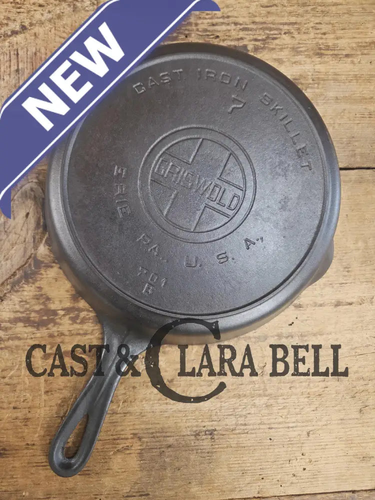 Very early 1920’s Griswold #7 Skillet with Heat Ring and Large Block Logo Skillet