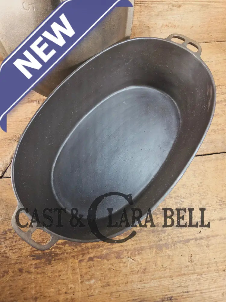 Very early Wagner #5 Nickle finish oval roaster. Beautiful patina on the outside and near perfect inside. Great bread