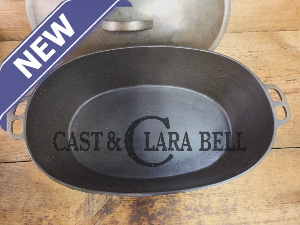 Very early Wagner #5 Nickle finish oval roaster. Beautiful patina on the outside and near perfect inside. Great bread