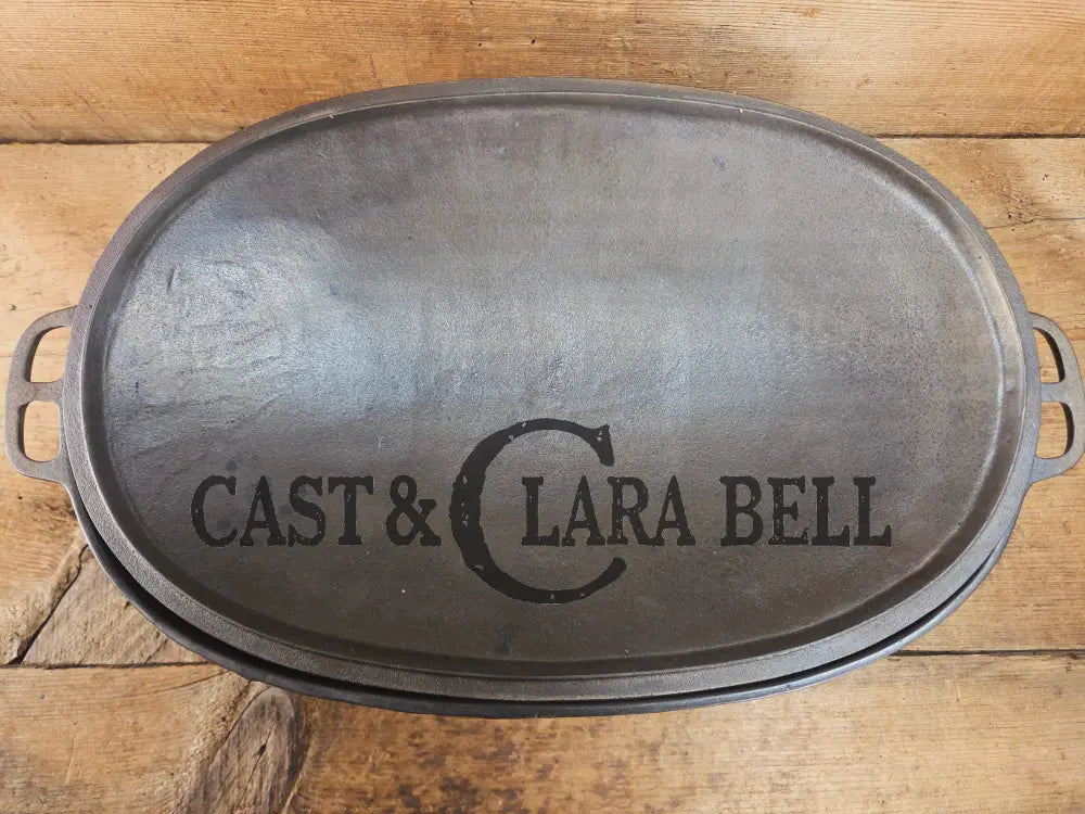 Very early Wagner #5 Nickle finish oval roaster. Beautiful patina on the outside and near perfect inside. Great bread