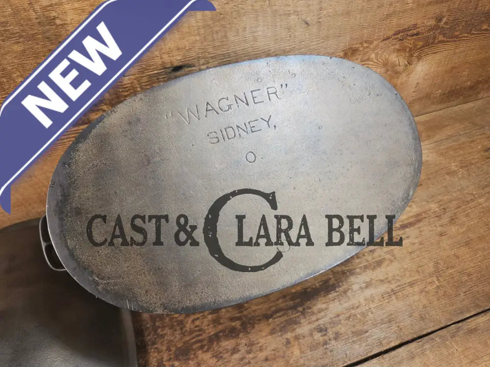 Very early Wagner #5 Nickle finish oval roaster. Beautiful patina on the outside and near perfect inside. Great bread