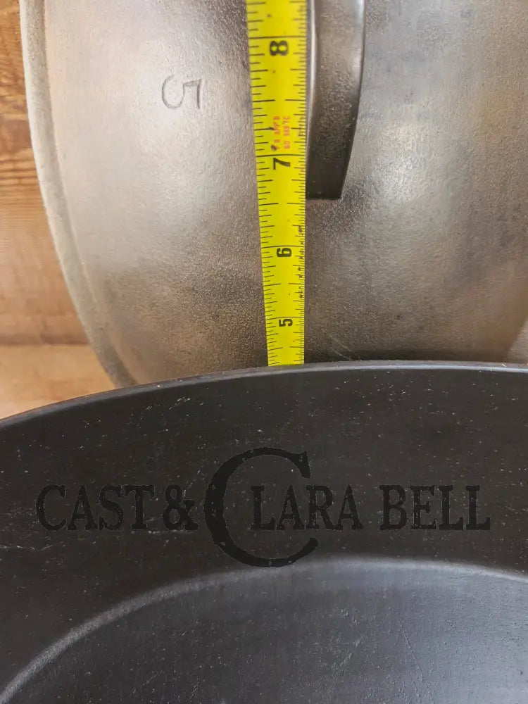 Very early Wagner #5 Nickle finish oval roaster. Beautiful patina on the outside and near perfect inside. Great bread