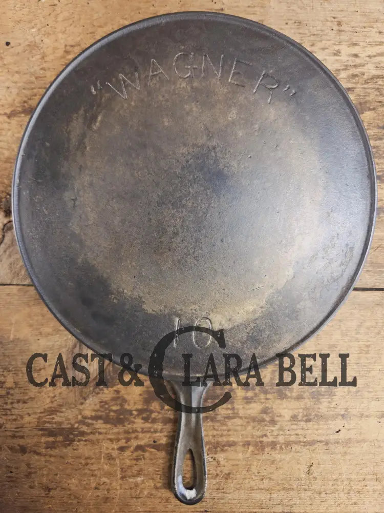 Very Rare 1890’s first series Wagner DEEP #10 Skillet. Nickel plated patina outside and black iron inside. What a