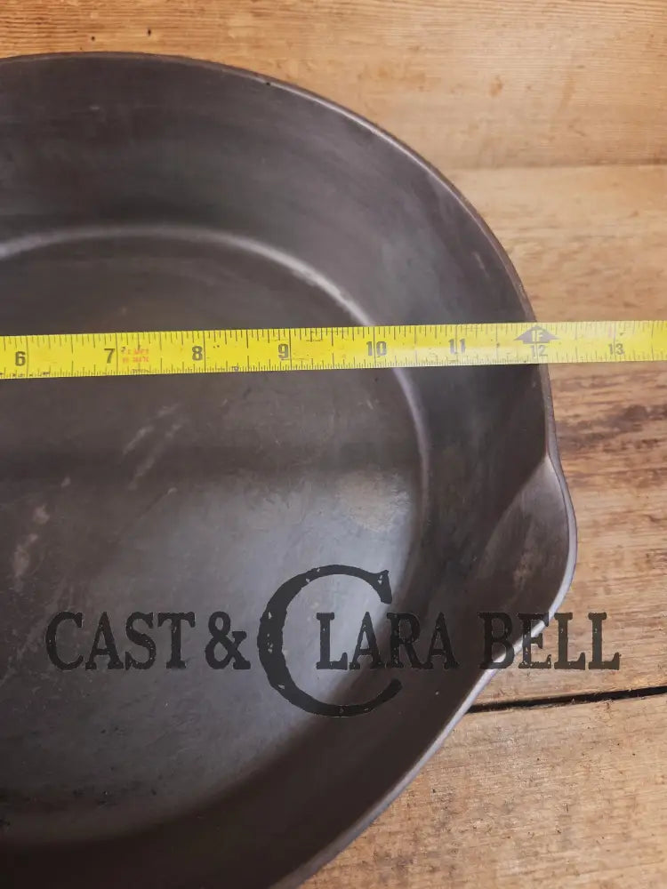 Very Rare 1890’s first series Wagner DEEP #10 Skillet. Nickel plated patina outside and black iron inside. What a