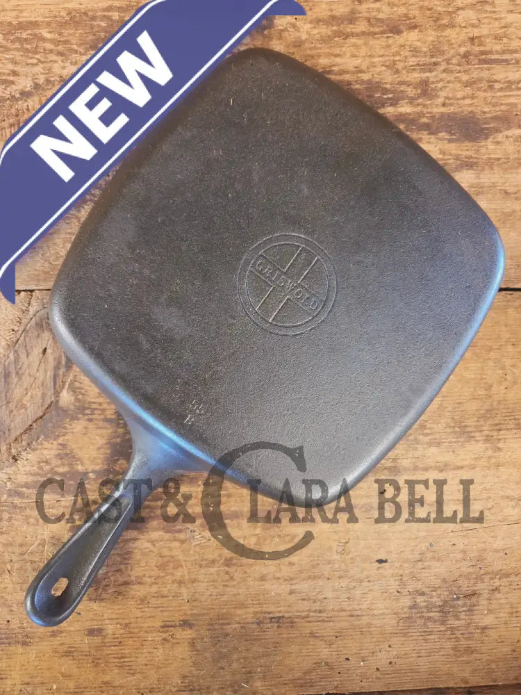 Wagner made Griswold Square Skillet with Small Block Logo 55. Restored and Ready to Use! - Skillet
