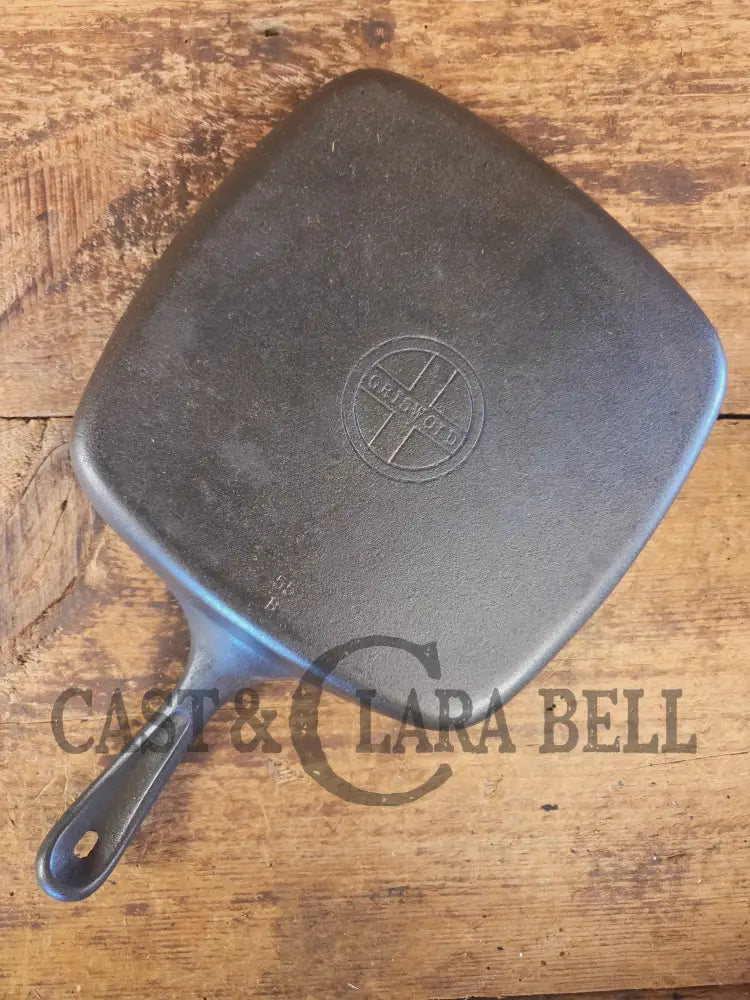 Wagner made Griswold Square Skillet with Small Block Logo 55. Restored and Ready to Use! - Skillet