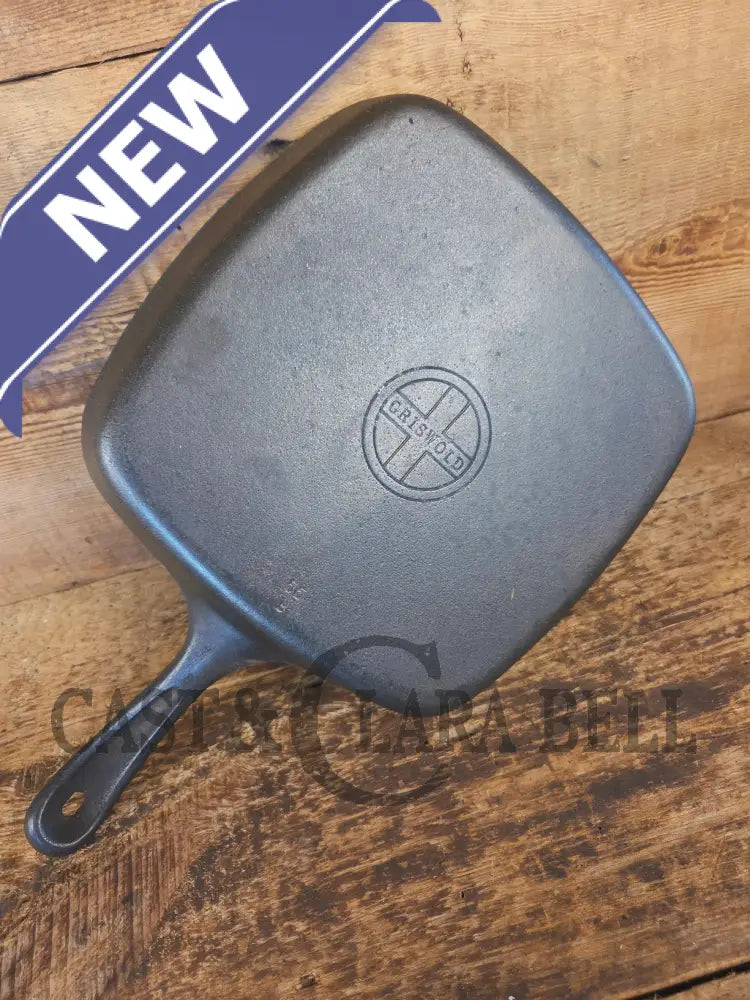 Wagner made Griswold Square Skillet with Small Block Logo 55. Restored and Ready to Use! - Skillet