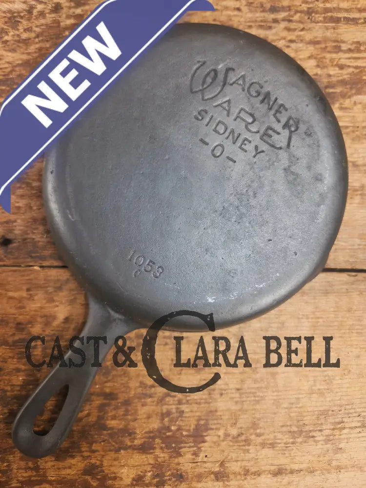 Wagner Ware #3 Cast Iron Egg Skillet with Stylized Logo and Smooth Bottom 1053 C Skillet
