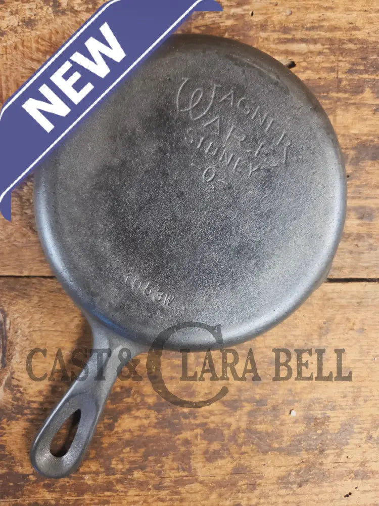 Wagner Ware #3 Cast Iron Egg Skillet with Stylized Logo and Smooth Bottom 1053 W SC24 - Skillet