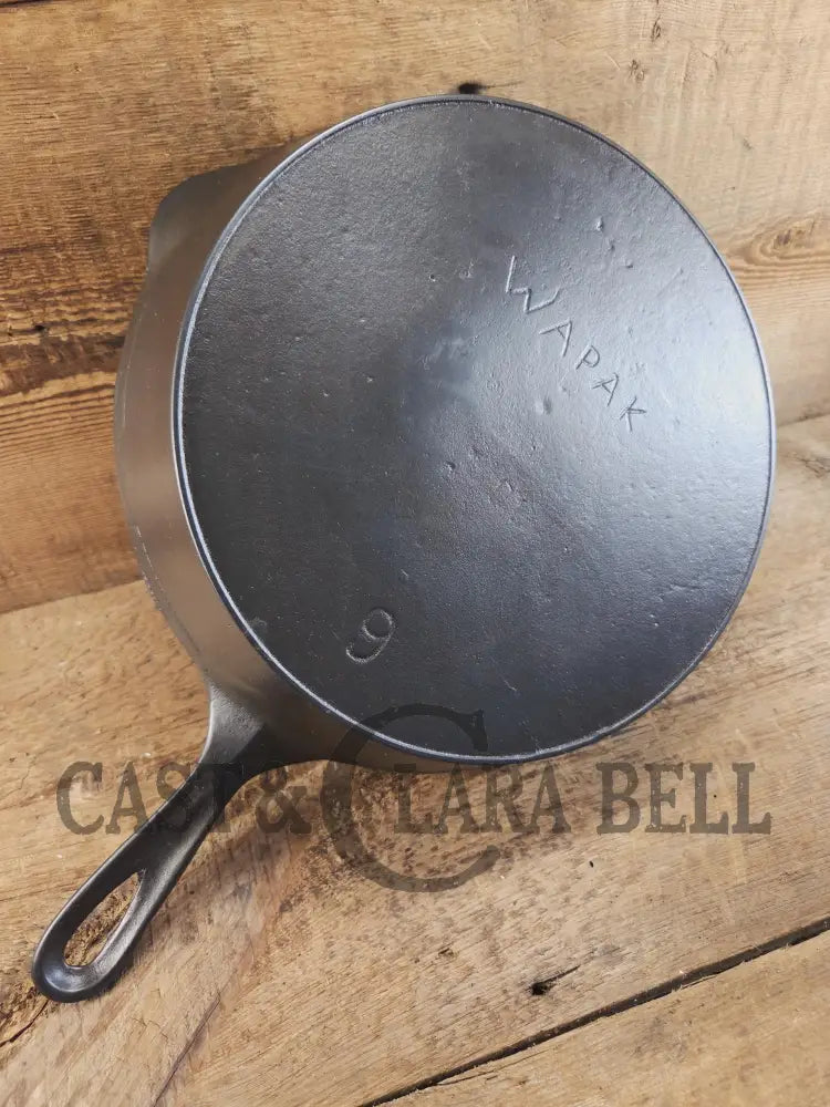 Wapak #9 with βGhost Mark Erieβ Cast Iron Skillet Fully restored and seasoned ready to use! Skillet