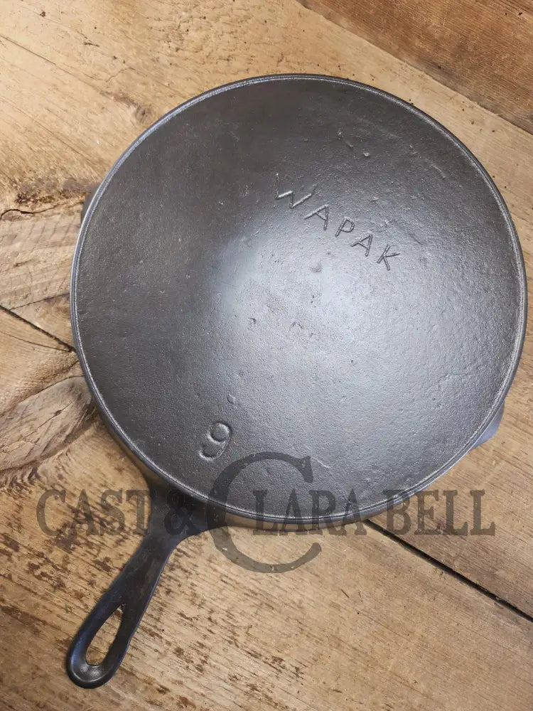 Wapak #9 with βGhost Mark Erieβ Cast Iron Skillet Fully restored and seasoned ready to use! Skillet
