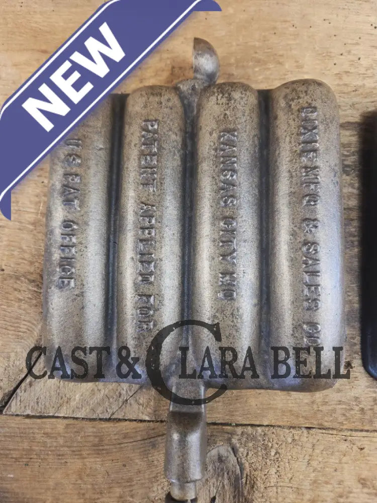 What a COOL novelty! Rare Dixie Mfg and Co. Dixie Dog cornbread waffle iron! Waffle Iron