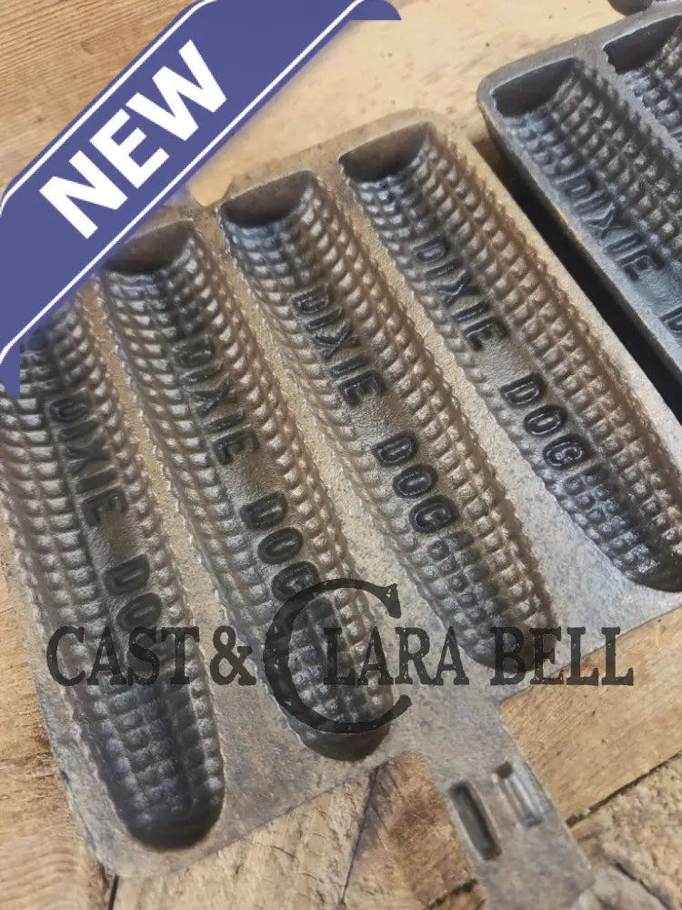 What a COOL novelty! Rare Dixie Mfg and Co. Dixie Dog cornbread waffle iron! Waffle Iron