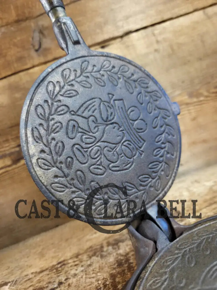 What a gift! Late 1800’s Wagner Sidney Krumkake waffle iron. Makes delicious pizzelles and waffle cones! Waffle Iron