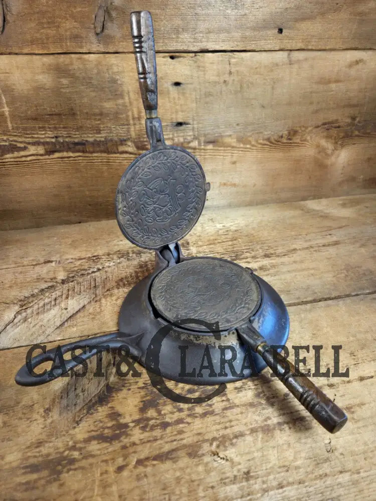 What a gift! Late 1800’s Wagner Sidney Krumkake waffle iron. Makes delicious pizzelles and waffle cones! Waffle Iron