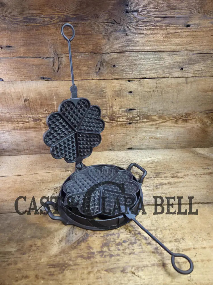 What a gift! Unique for cast iron or waffle enthusiasts! Voss Cast heart shaped waffle iron. Awesome daily user and
