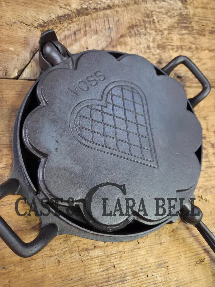 What a gift! Unique for cast iron or waffle enthusiasts! Voss Cast heart shaped waffle iron. Awesome daily user and