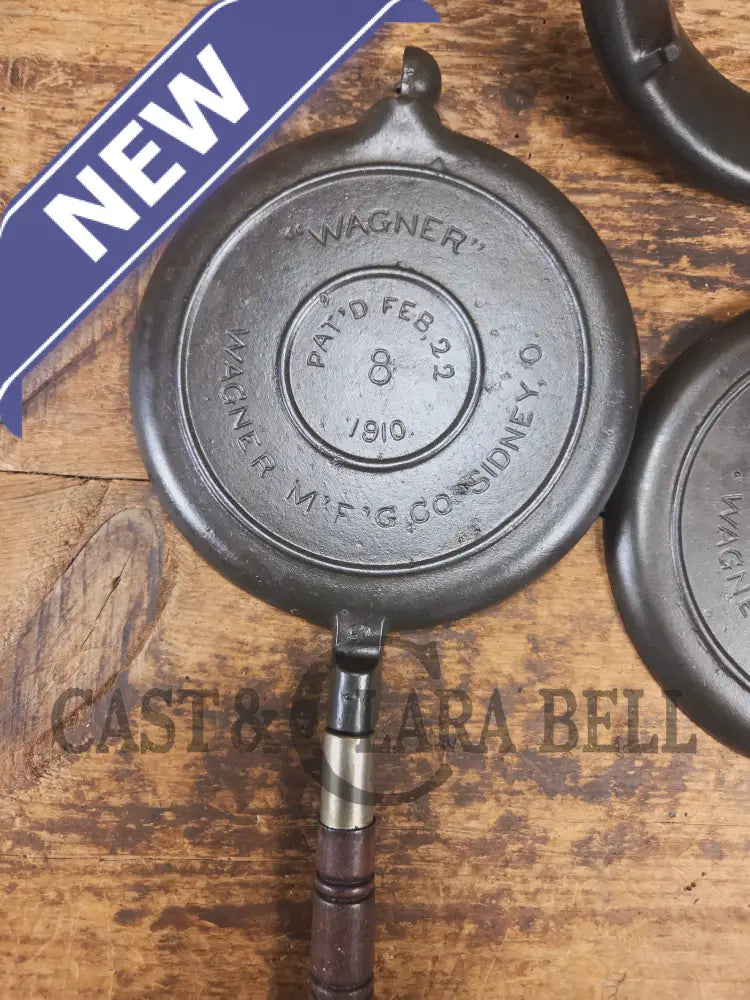 Whoa!! 1910βs Early Wagner Mfg Co. Sidney O #8 Waffle Iron with Short Base - Waffle Iron